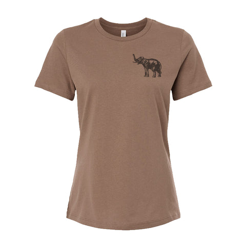 Elephant's Graveyard - Womens Brown Short Sleeve Shirt - MCC