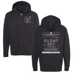Silent Sky - Unisex Black Zip Hoodie - MCC