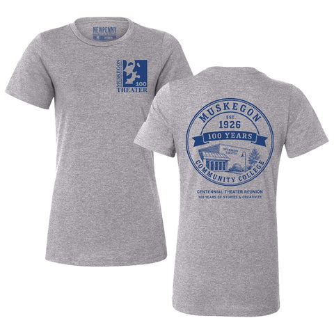 Centennial Theater Reunion - Womens Gray Short Sleeve Shirt - MCC