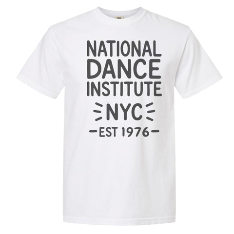 NDI Hand Drawn Logo- White Unisex tee - NDI