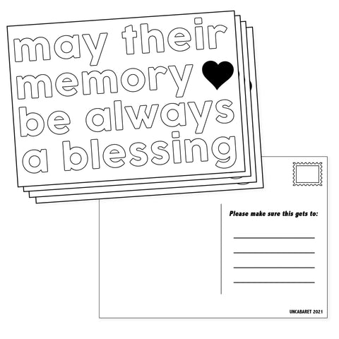 Lined Condolences Postcards (4-pack) - UnCabaret