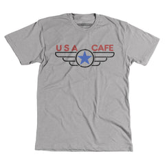 USA Cafe Logo - Unisex tee - Newpenny